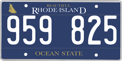 RI license plate 959825