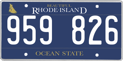 RI license plate 959826