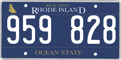 RI license plate 959828