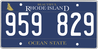 RI license plate 959829