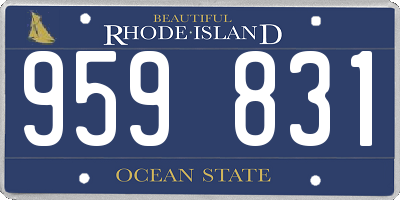 RI license plate 959831