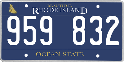 RI license plate 959832
