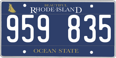 RI license plate 959835