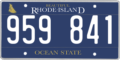 RI license plate 959841