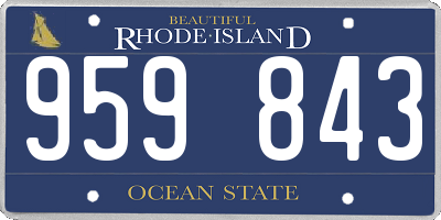 RI license plate 959843