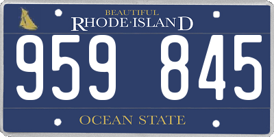 RI license plate 959845