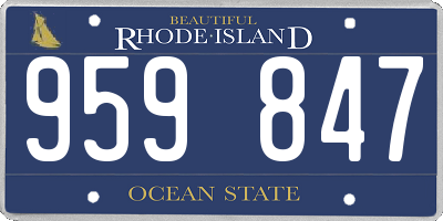 RI license plate 959847