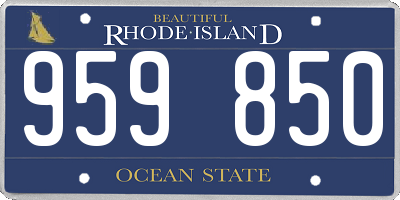 RI license plate 959850