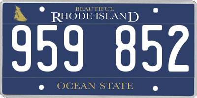 RI license plate 959852