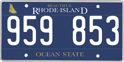RI license plate 959853
