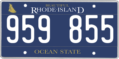 RI license plate 959855
