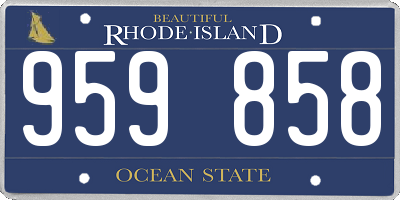 RI license plate 959858