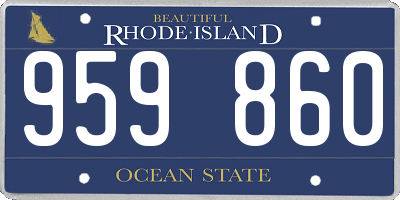 RI license plate 959860
