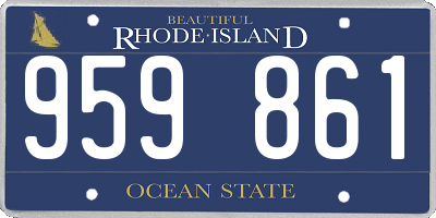 RI license plate 959861