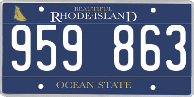 RI license plate 959863