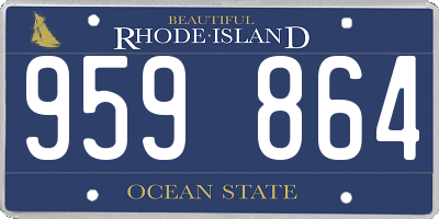RI license plate 959864