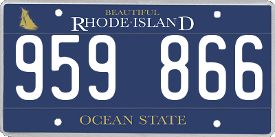 RI license plate 959866