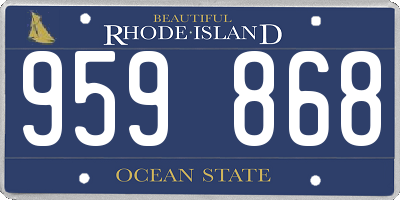 RI license plate 959868