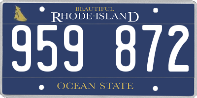 RI license plate 959872