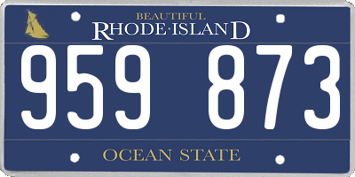 RI license plate 959873