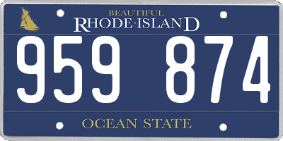 RI license plate 959874