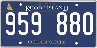 RI license plate 959880