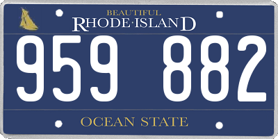 RI license plate 959882