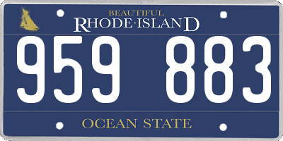 RI license plate 959883
