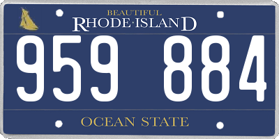 RI license plate 959884