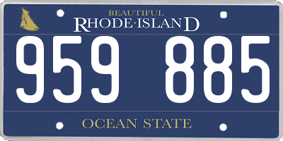 RI license plate 959885