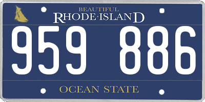 RI license plate 959886