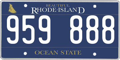 RI license plate 959888