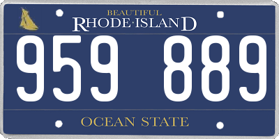 RI license plate 959889