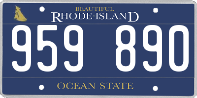 RI license plate 959890