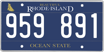 RI license plate 959891