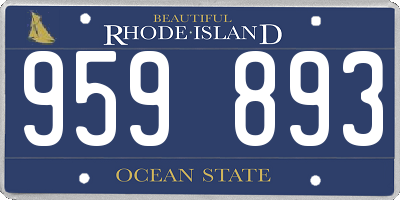 RI license plate 959893