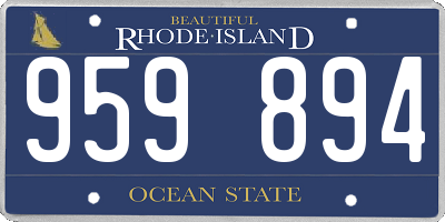 RI license plate 959894