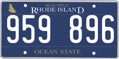 RI license plate 959896