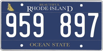 RI license plate 959897