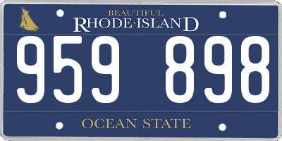 RI license plate 959898