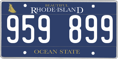 RI license plate 959899