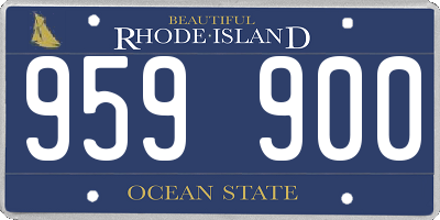 RI license plate 959900