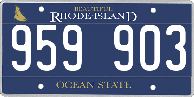 RI license plate 959903