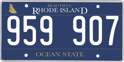 RI license plate 959907