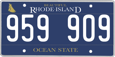 RI license plate 959909