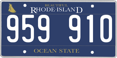 RI license plate 959910