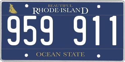 RI license plate 959911