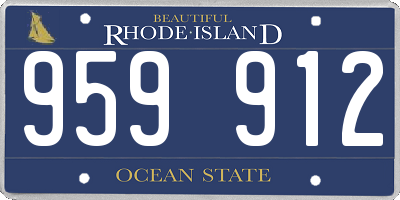 RI license plate 959912
