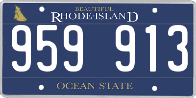 RI license plate 959913