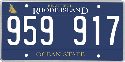 RI license plate 959917